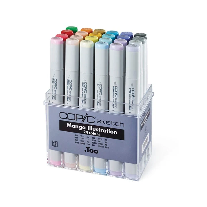 Copic Manga Illustration Markers, Set of 24