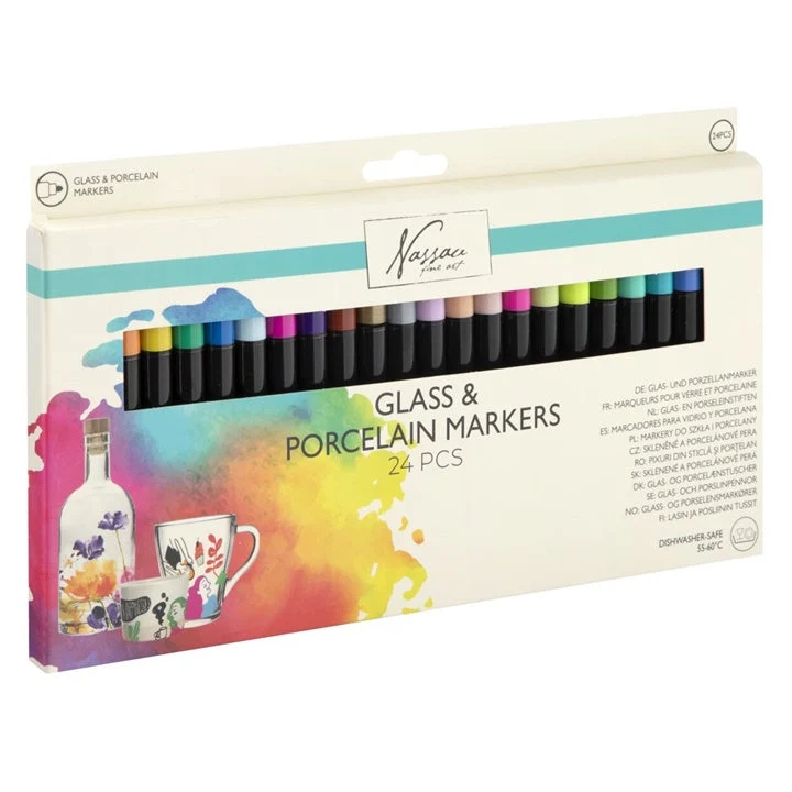 Nassau Glass and Porcelain Markers, 24 pcs