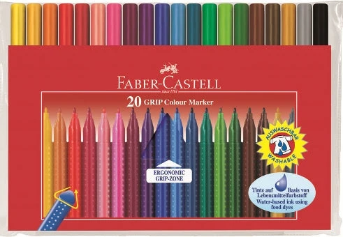 Grip 20 Colored Markers