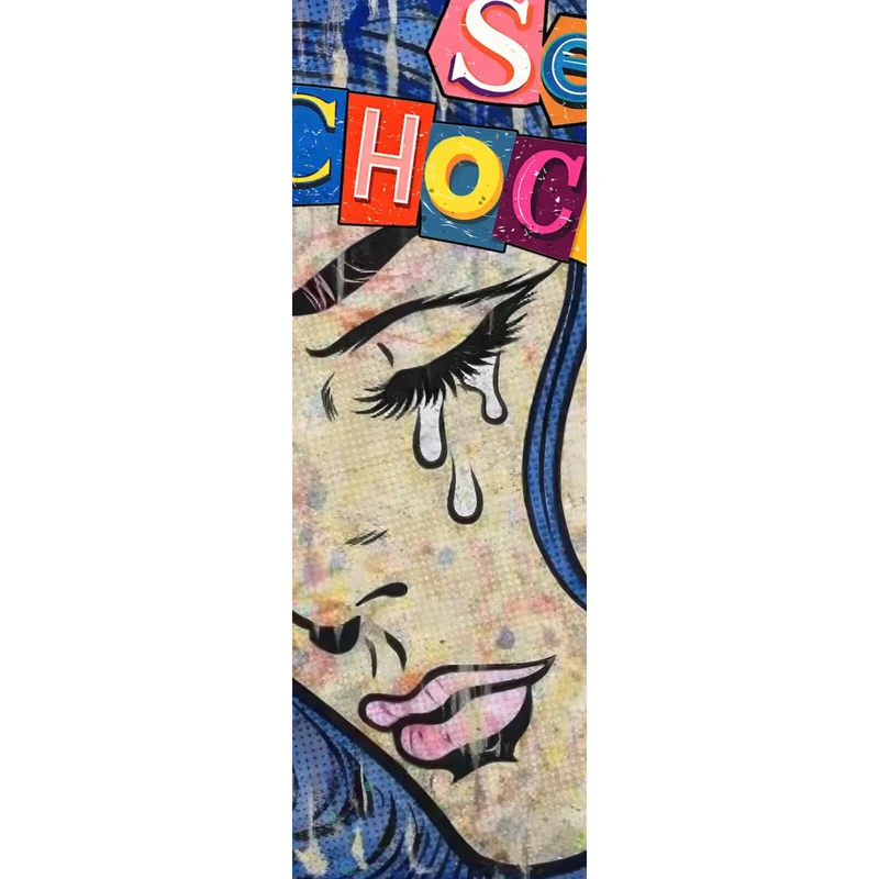 Acrylglasbild Tränen Frau Send Chocolate Panorama Hoch