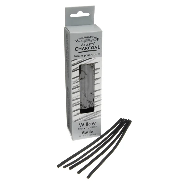 Winsor and Newton - Willow Charcoal Thin 12 Pack