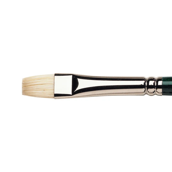 Winsor and Newton - Winton Short Flat-Bright Long Handle Brush - No. 6