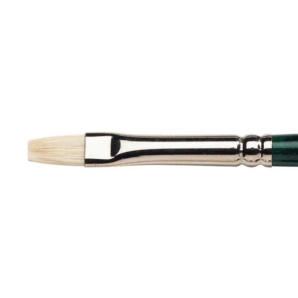 Winsor and Newton - Winton Short Flat-Bright Long Handle Brush - No. 3