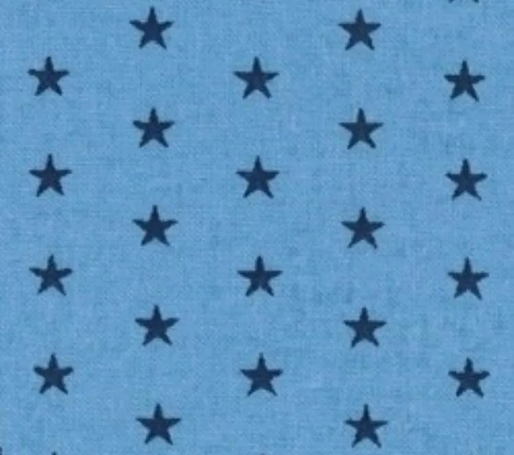 Schrägband Sterne hellblau/blau