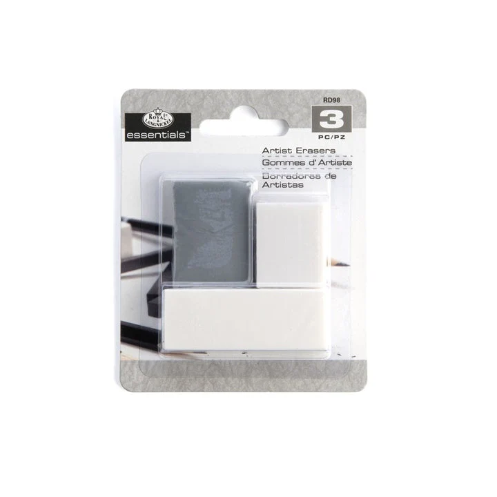 Royal & Langnickel Set of 3 Erasers, Assorted Types