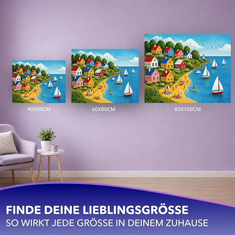 Malen nach Zahlen - Glück am Meer