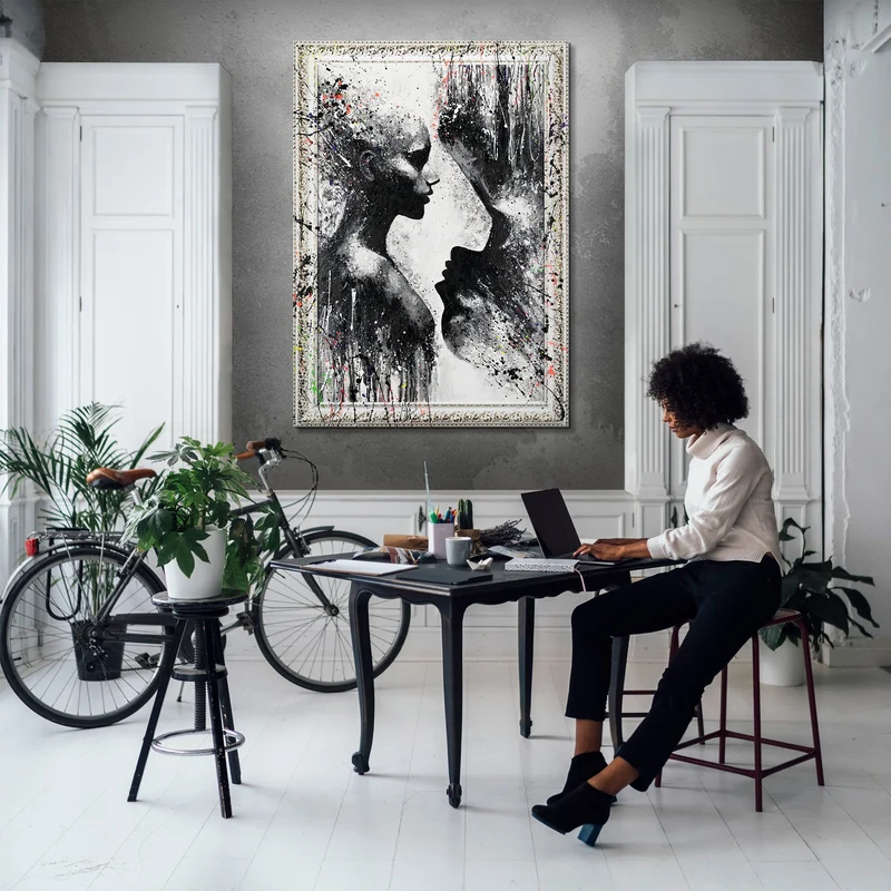 Moderne kunst - Handgemalte Bilder auf Leinwand für Wohnzimmer