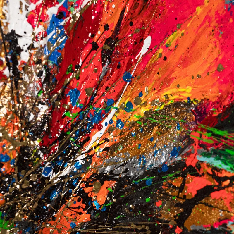 Modernes handgemaltes Acrylbild "Kraft der Blüte"
