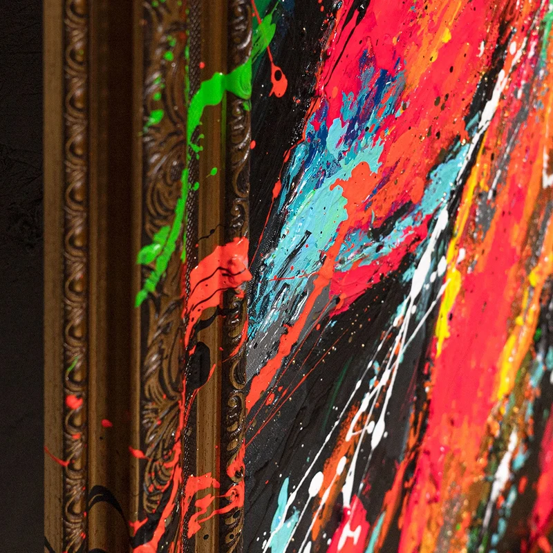 Modernes handgemaltes Acrylbild "Kraft der Blüte"