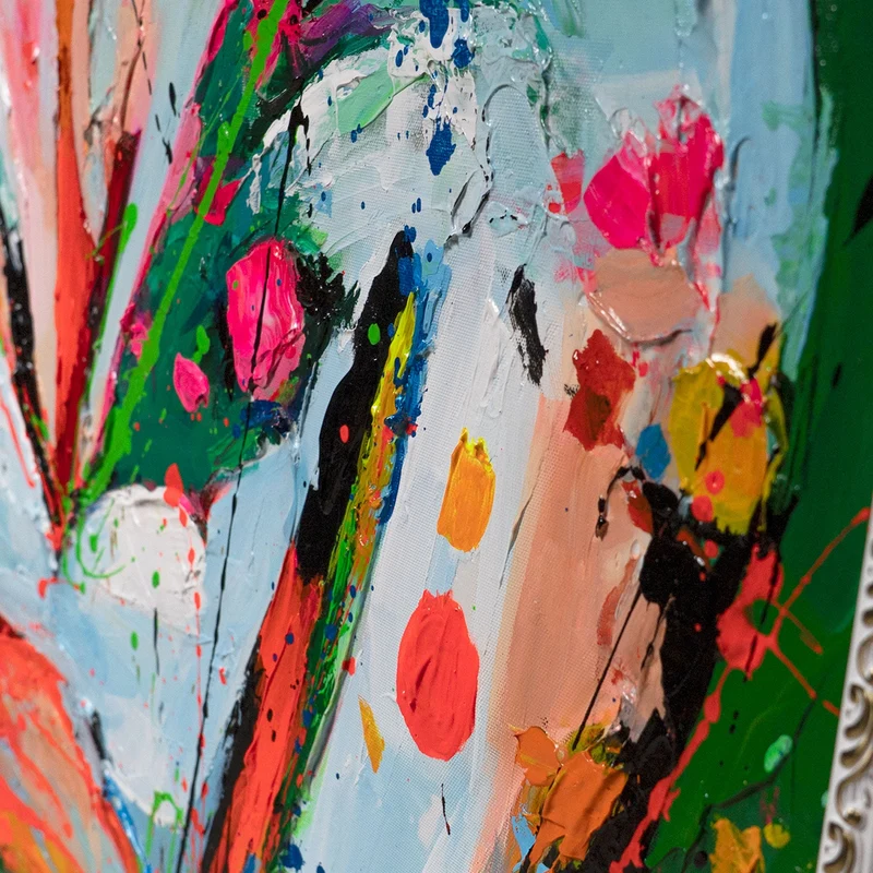 Handgemaltes Acrylbild "Im Rhythmus der Farben" – Modernes Gesicht