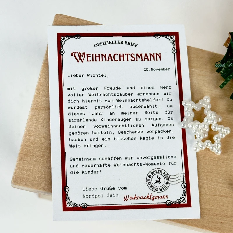 Ernennungsurkunde Weihnachtswichtel