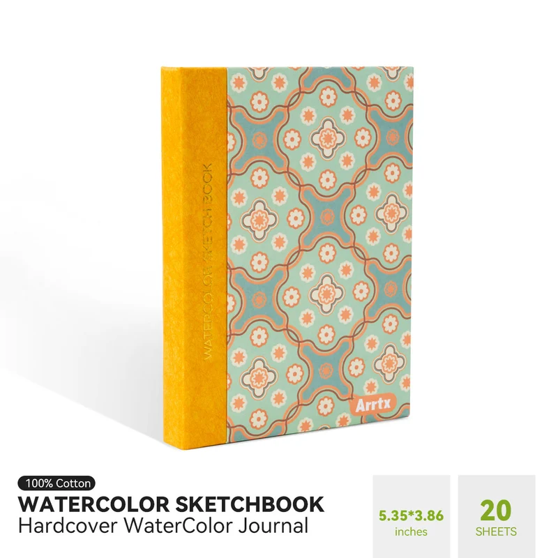 Arrtx Watercolor Sketchbook 3.86"x5.35" Hardcover Journal Notebook