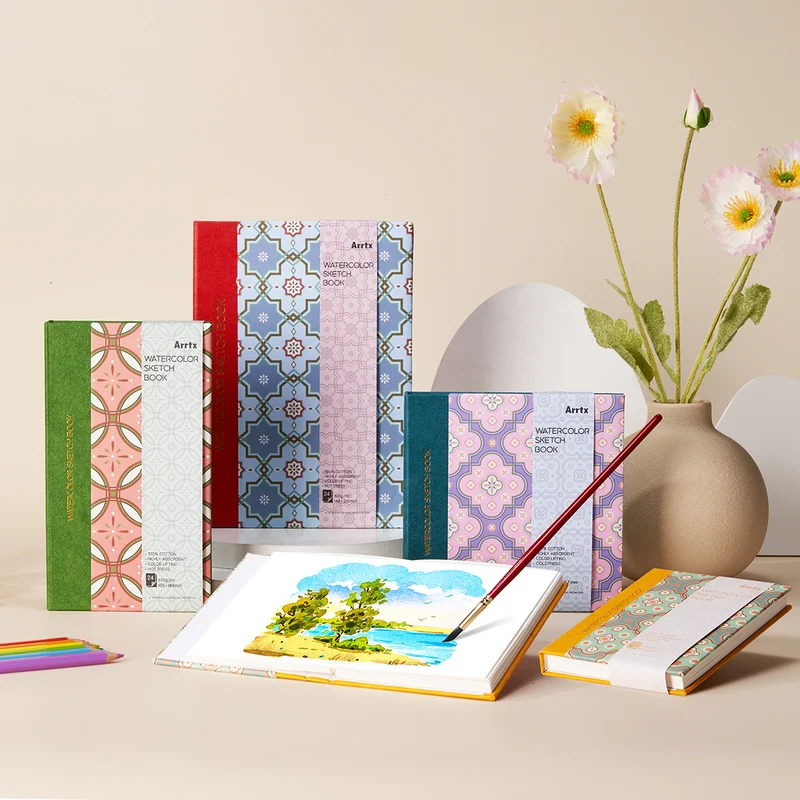 Arrtx Watercolor Sketchbook 3.86"x5.35" Hardcover Journal Notebook