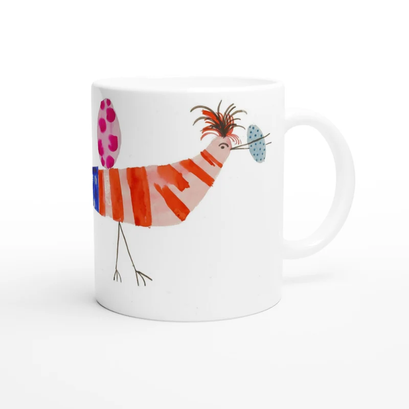 Keramiktasse Vogel