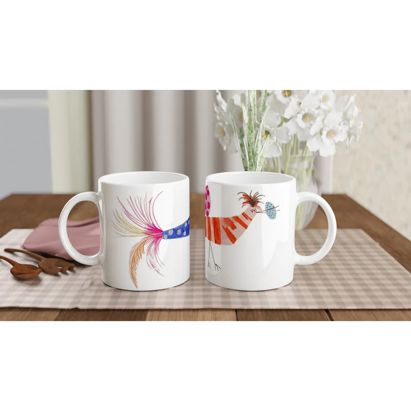 Keramiktasse Vogel
