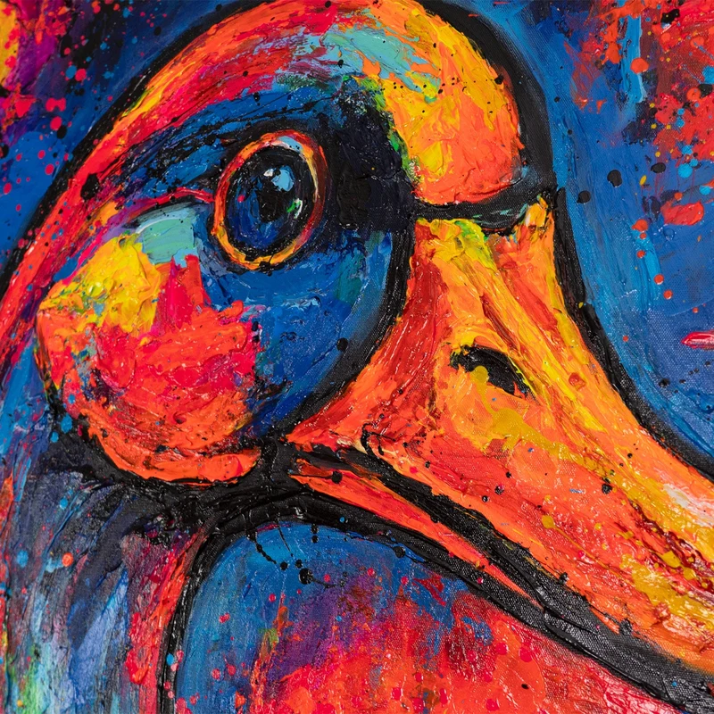 Handgemaltes abstraktes Acrylbild "Farbrhythmus"