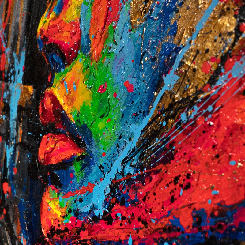Handgemaltes Acrylbild "Muse der Stadt" – Moderne Wandkunst