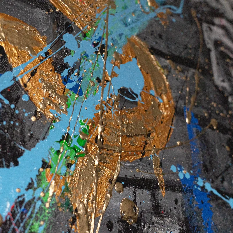 Handgemaltes Acrylbild "Muse der Stadt" – Moderne Wandkunst