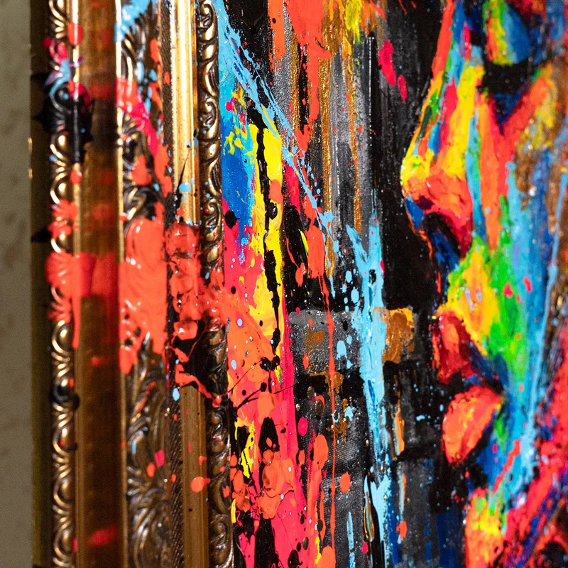Handgemaltes Acrylbild "Muse der Stadt" – Moderne Wandkunst