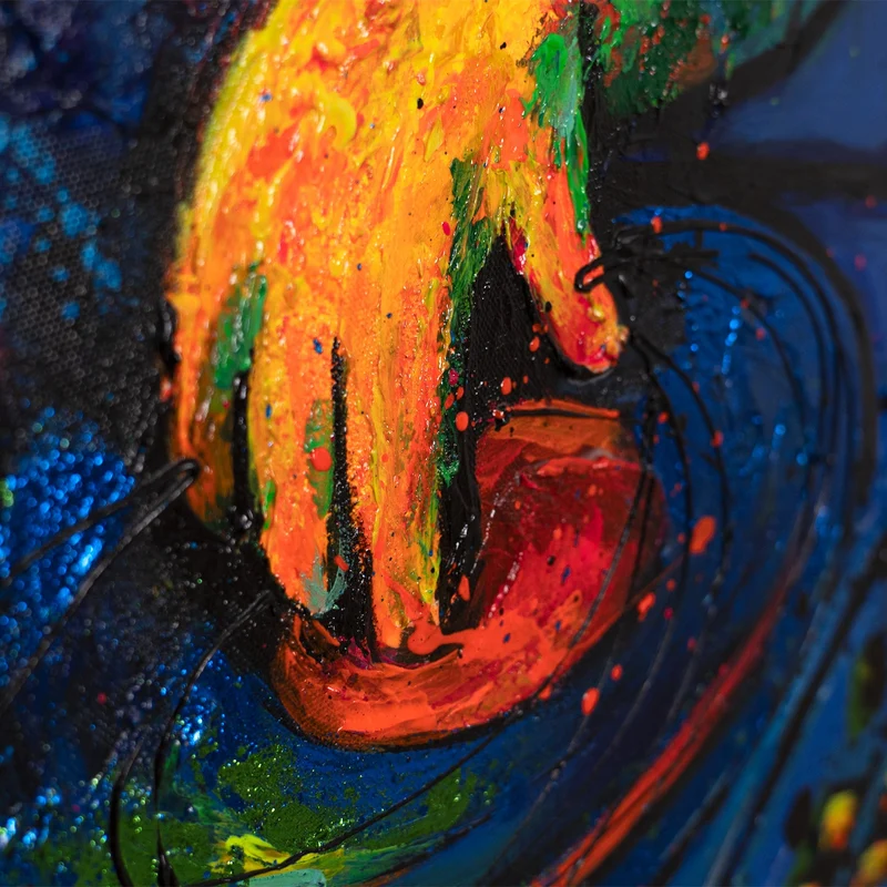 Handgemaltes Acrylbild "Party Hase" – Moderne Pop-Art Kunst
