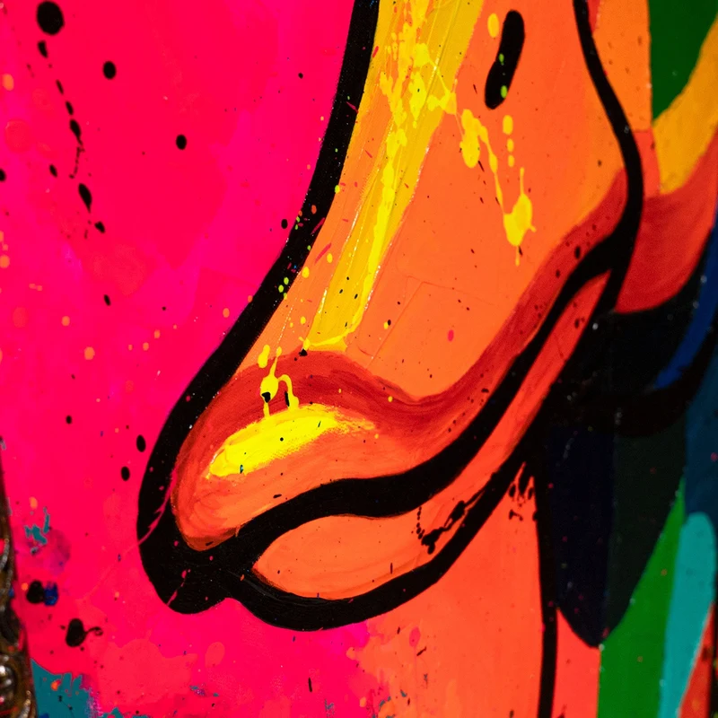 Handgemaltes Acrylbild "Entchen Vibe" – Exklusive Pop-Art