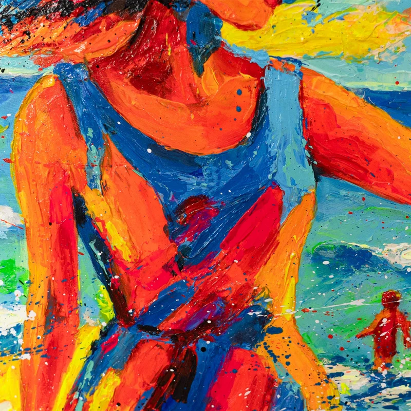 Handgemaltes abstraktes Acrylbild "Sommerliche Anmut"