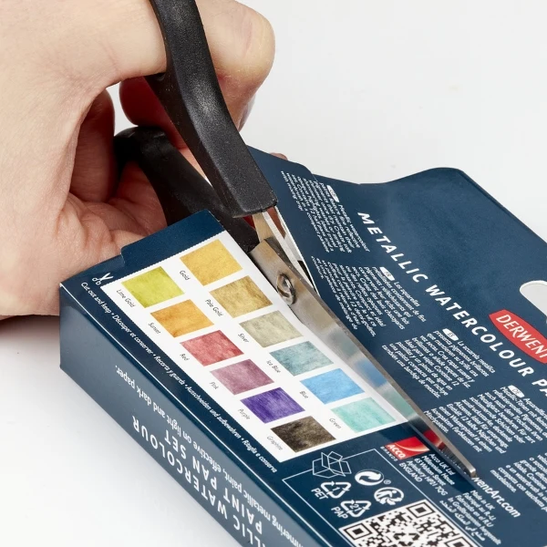 Derwent - Watercolour Paint Pan Metallic 12 Set