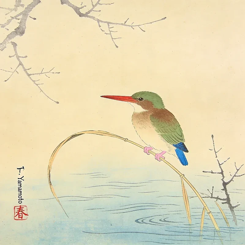 Malen nach Zahlen IJsvogel aan de oever Japan