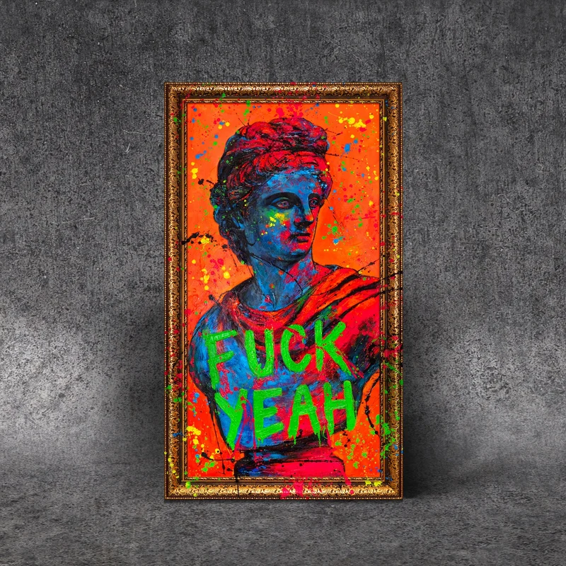 Handgemaltes Acrylbild "Griechischer Vibe" – Mediterrane Kunst