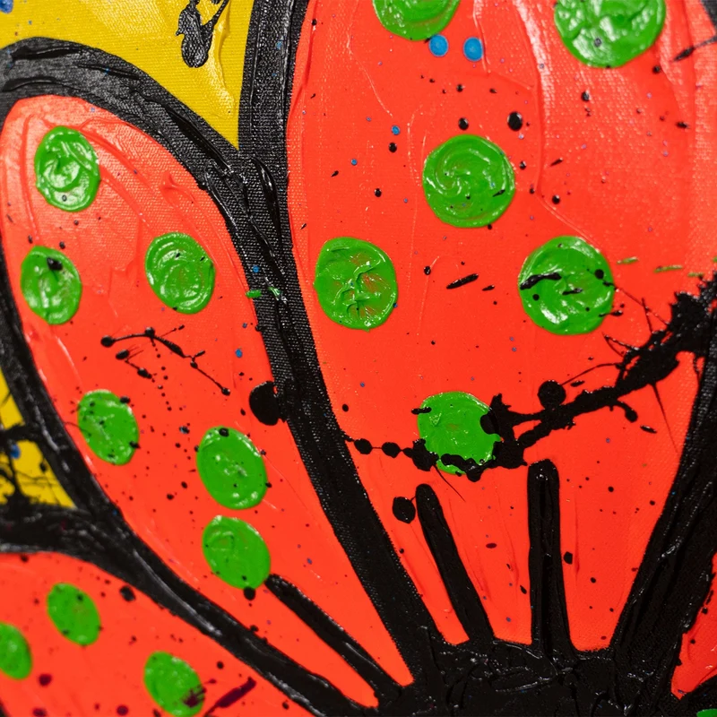 Handgemaltes abstraktes Acrylbild "Blütenrausch"