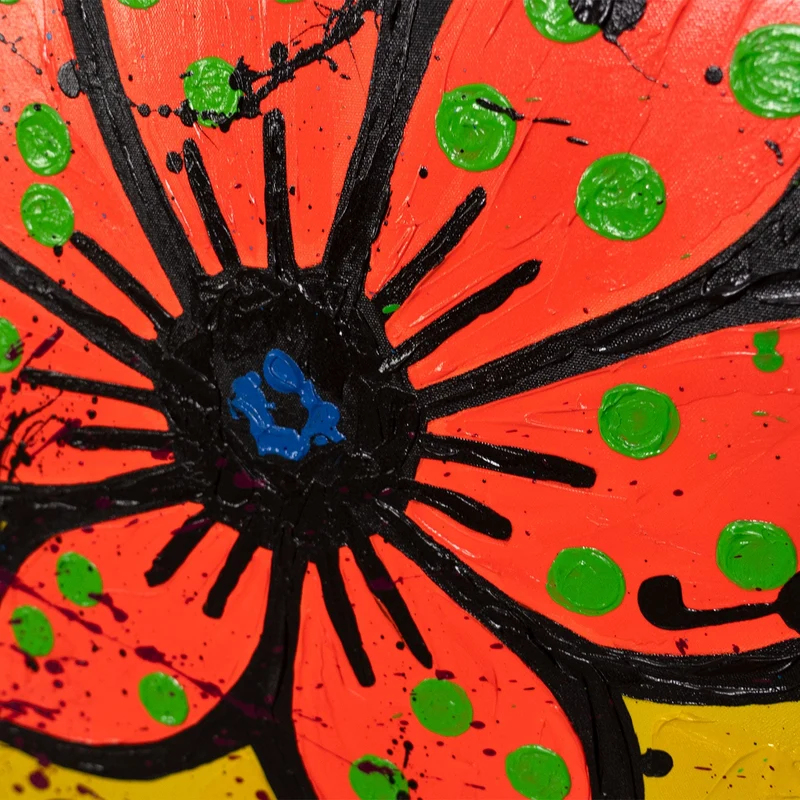 Handgemaltes abstraktes Acrylbild "Blütenrausch"