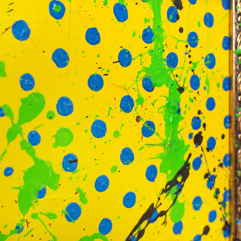 Handgemaltes abstraktes Acrylbild "Blütenrausch"
