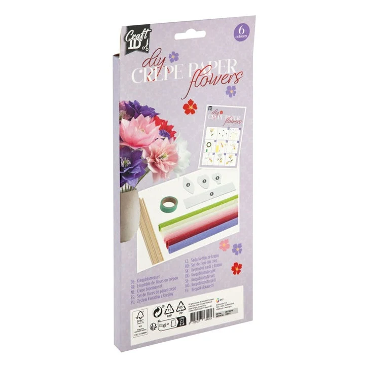 Crepe Paper Flower-Making Set, 6 Colors