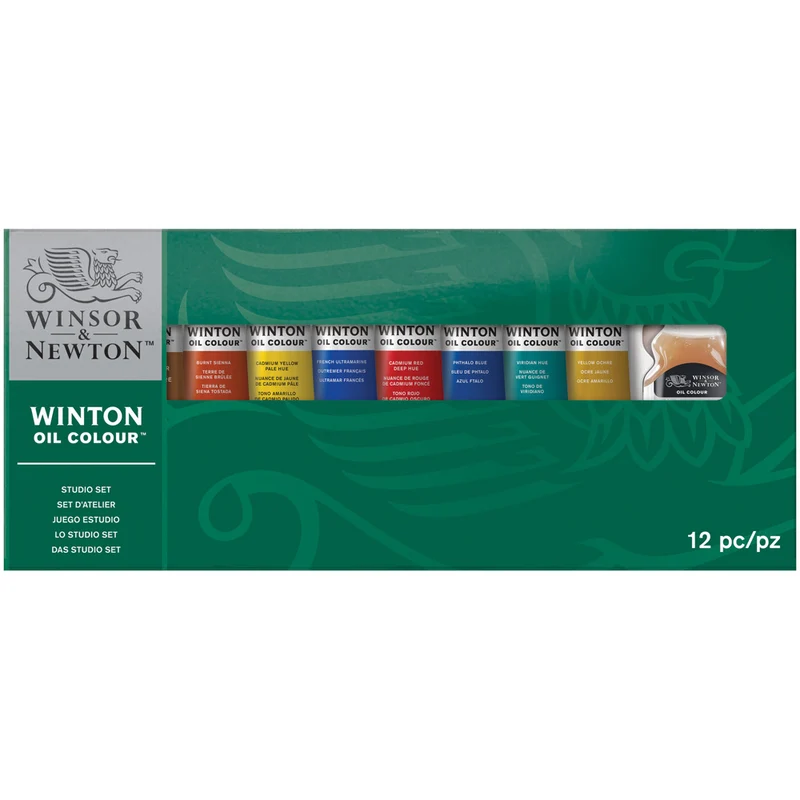 Winsor and Newton - Winton Oil Colour - 1x37ml, 8x21ml + Stuidio Set