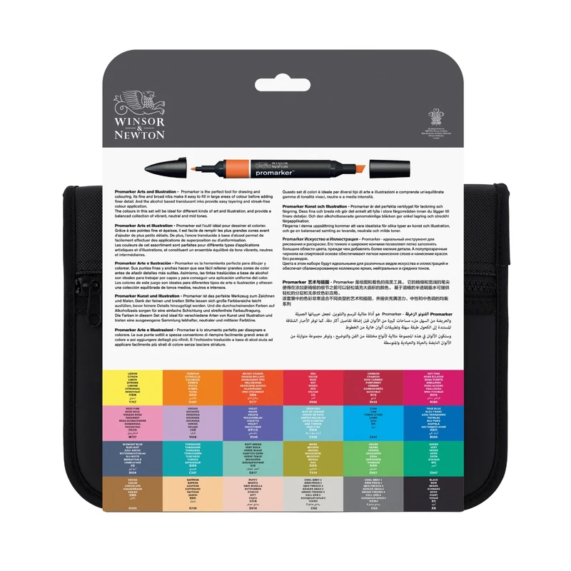Winsor & Newton - ProMarker Arts And Illustration 24 Set