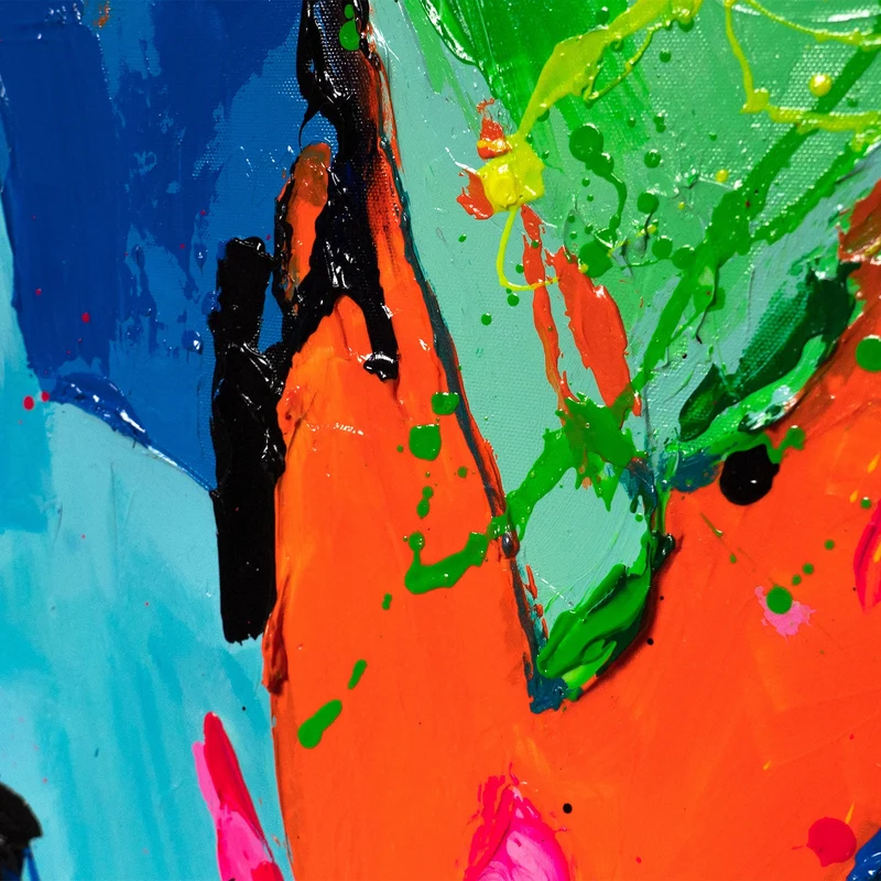 Handgemaltes abstraktes Acrylbild "Farbe als Gefühl"