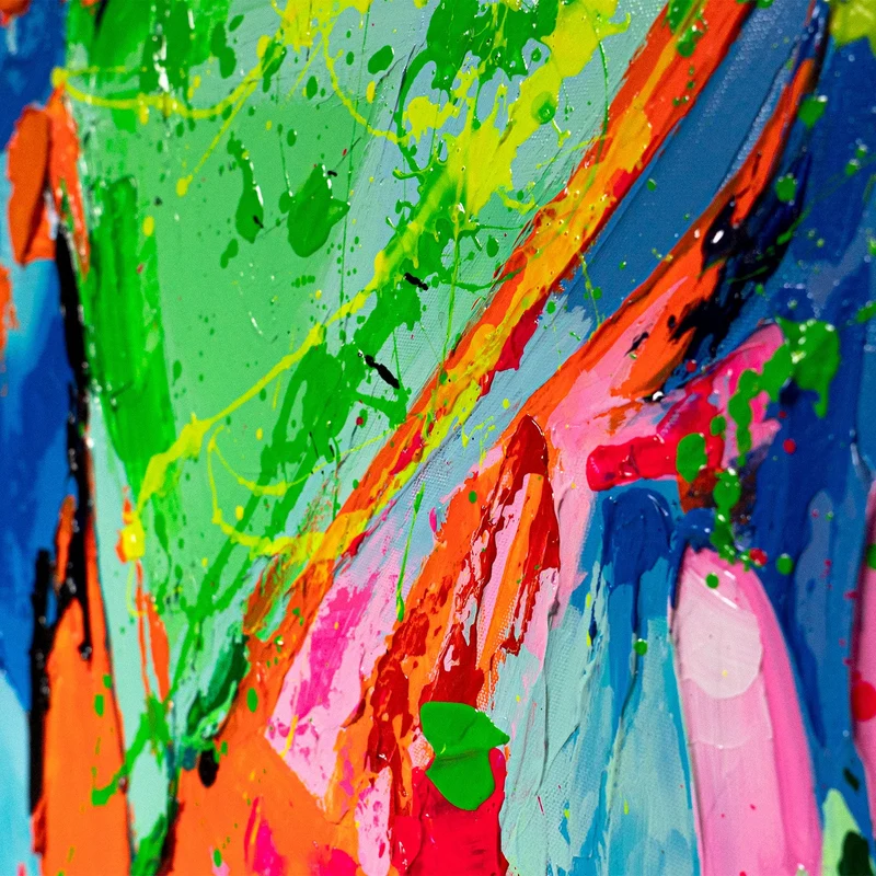 Handgemaltes abstraktes Acrylbild "Farbe als Gefühl"