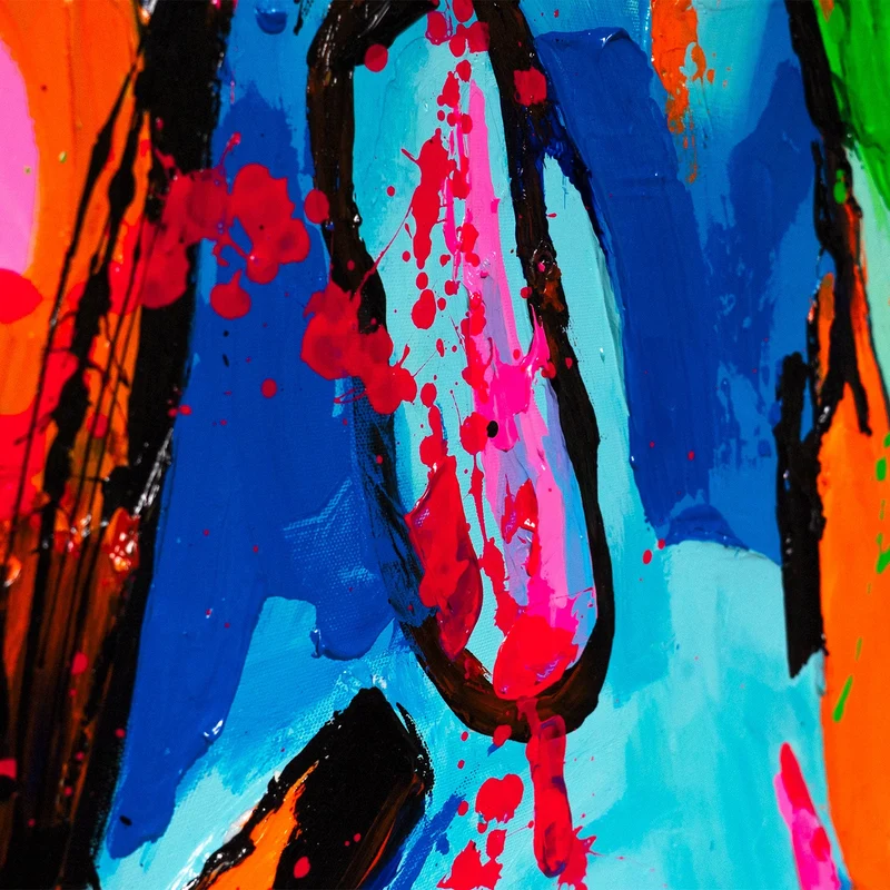 Handgemaltes abstraktes Acrylbild "Farbe als Gefühl"