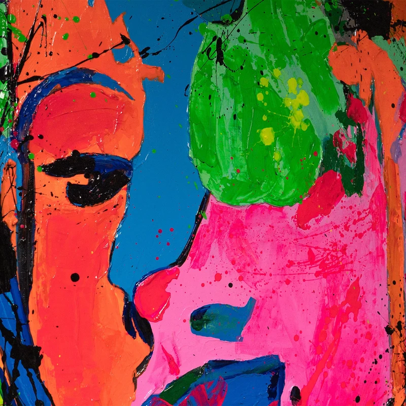 Handgemaltes Acrylbild "Emotion" – Moderne Porträtkunst