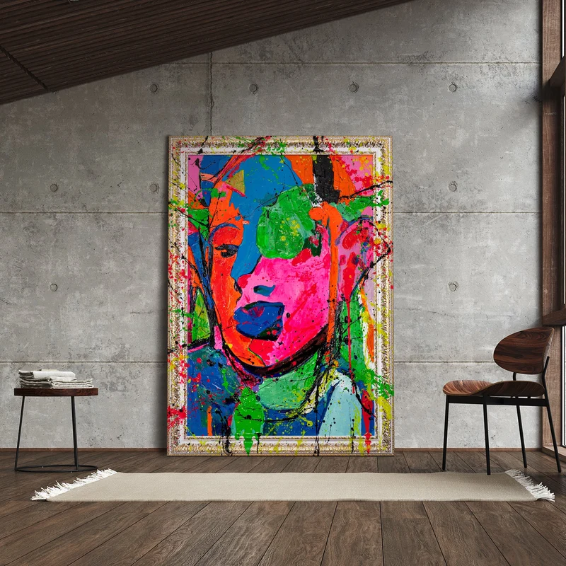 Handgemaltes Acrylbild "Emotion" – Moderne Porträtkunst