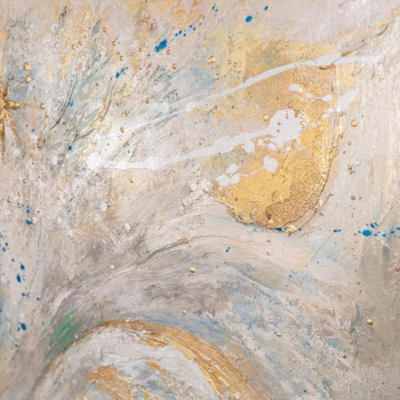 Handgemaltes Acrylbild "Mondwächter" – Mystische Tierkunst