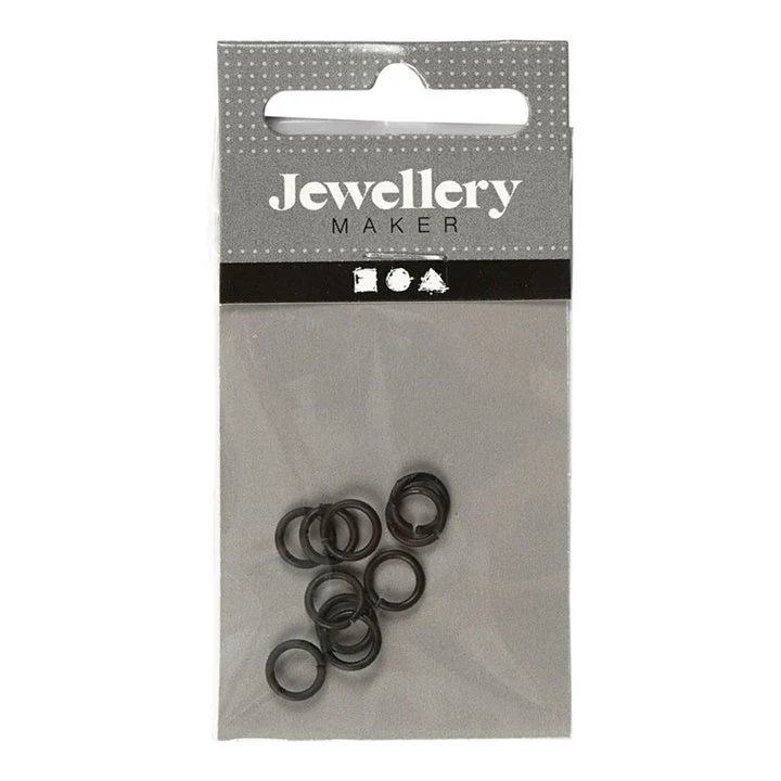 Black Connecting Rings 7 mm x 1 mm - 50 pcs