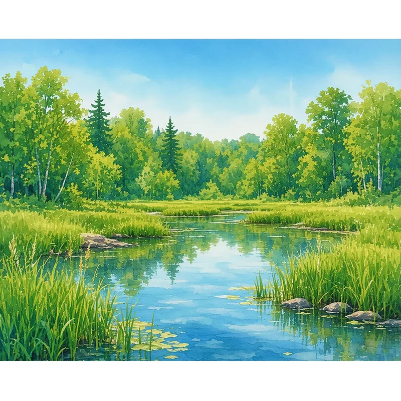Malen nach Zahlen - Aquarell des Sommers