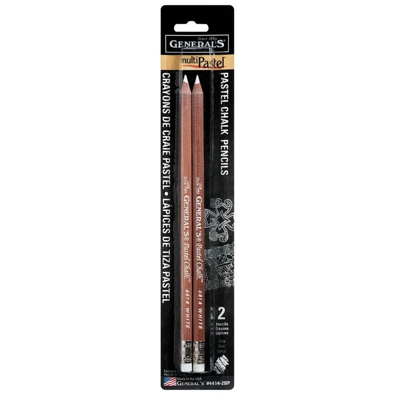 General's Chalk Pencils in White, Set of 2