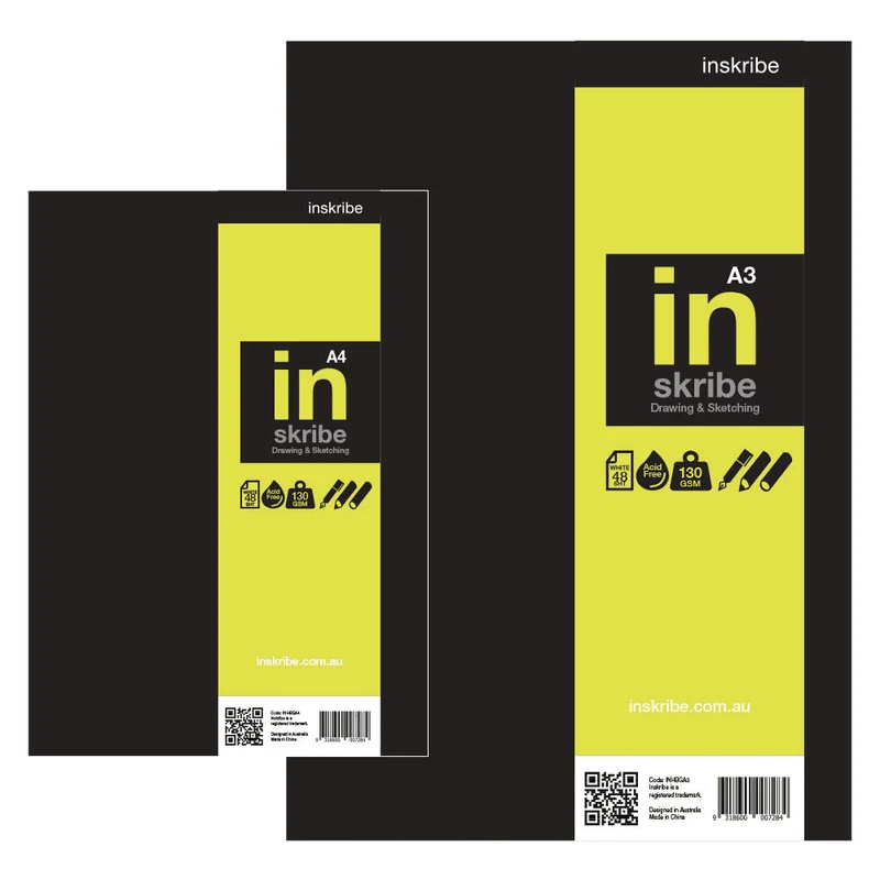 Inskribe Green Label Hardbound Sketchbook, 130gsm, 46 sheets