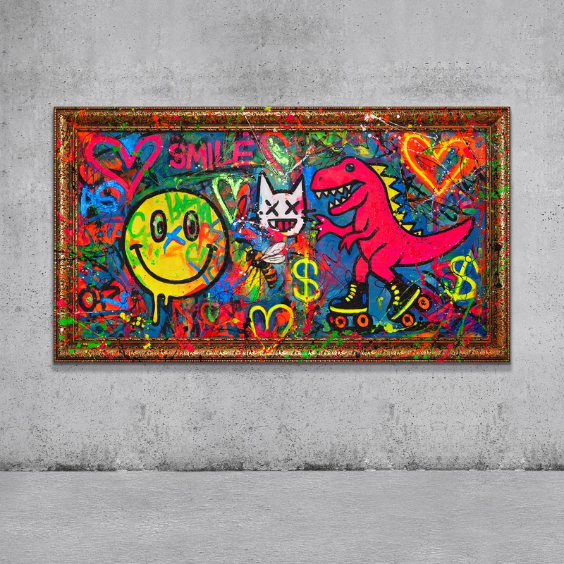 Handgemaltes Acrylbild "Spaß" – Exklusive Pop-Art Kunst
