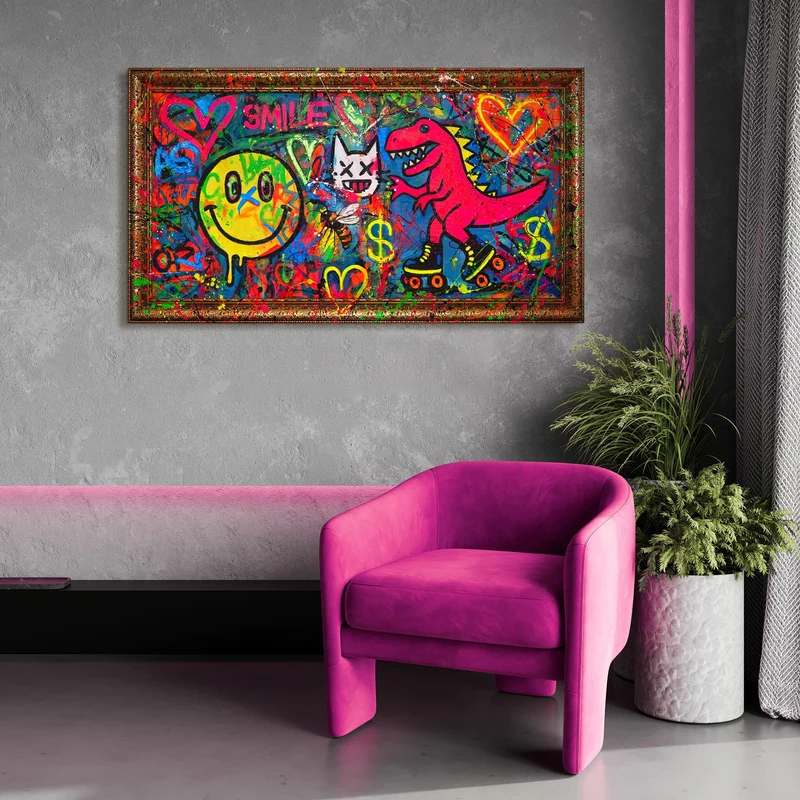 Handgemaltes Acrylbild "Spaß" – Exklusive Pop-Art Kunst