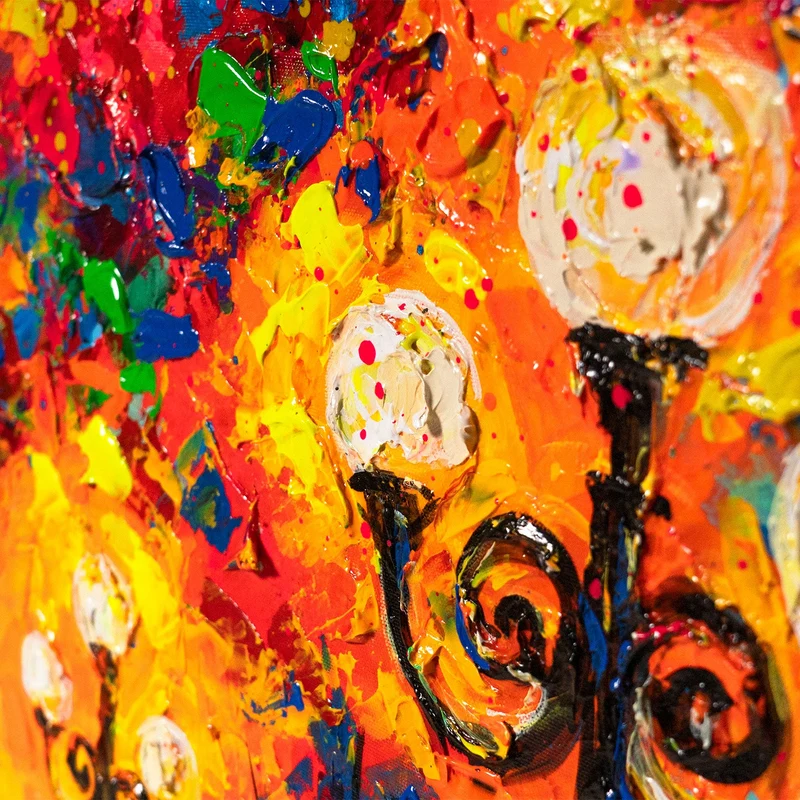Handgemaltes Acrylbild "Abendspaziergang" – Romantische Wandkunst