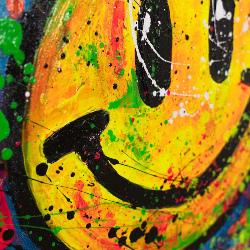 Handgemaltes Acrylbild "Rollschuhe und Freude" – Retro Pop-Art