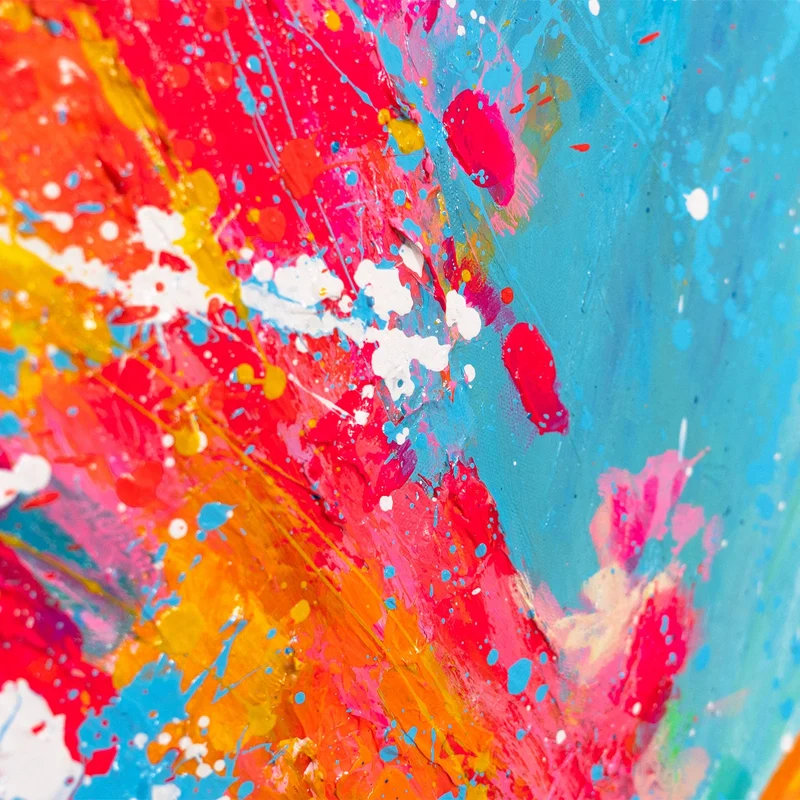 Handgemaltes Acrylbild "Sonne entgegen" – Strahlende Abstraktion